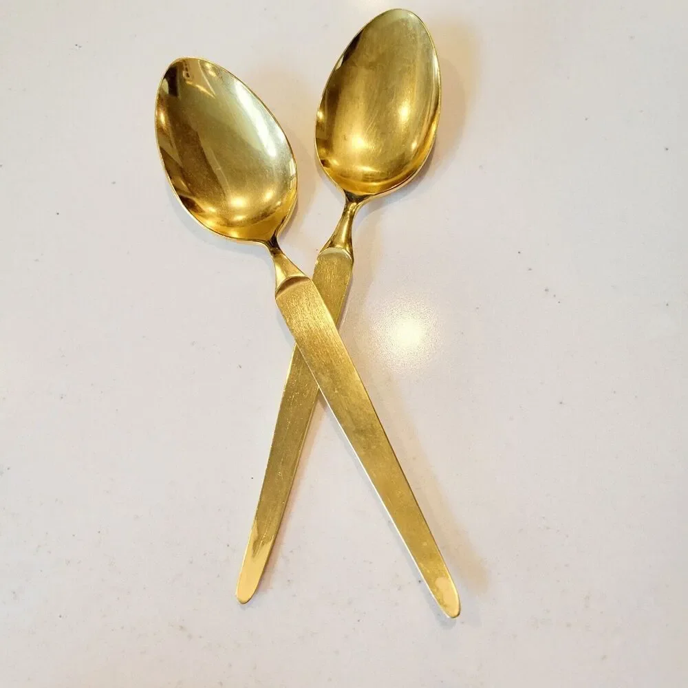 Vintage Stanley Roberts TEASPOONS Flatware Set of 2 Sienna